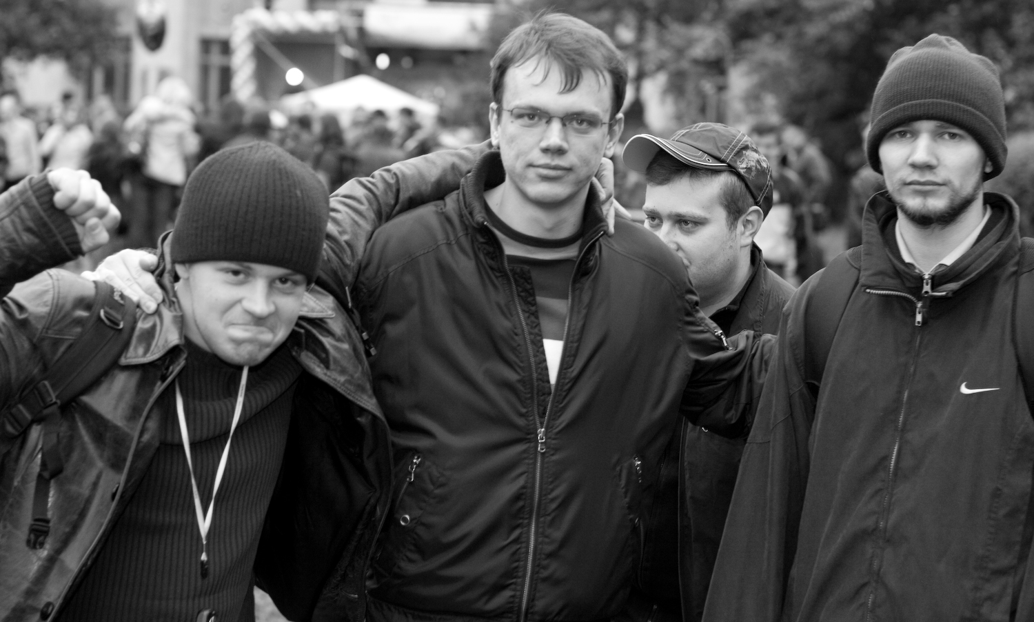 Петр Мамонов, Соколов Леша и Дима Голик.