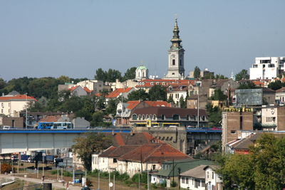 Белград, вид с моста через Саву.