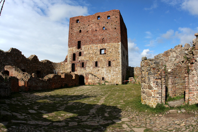 Борнхольм, Крепость Hammershus, цитадель. Hammershus castle, citadel. Castillo de Hammershus, alcazar