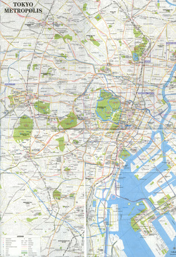 Карта города Токио (Tokyo map).