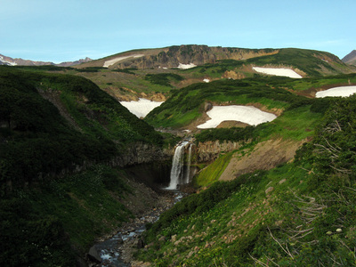 Окрестности Мутновского вулкана. водопад